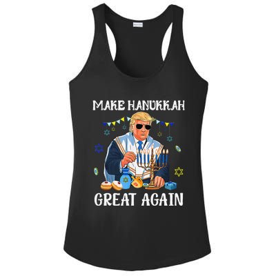 Make Hanukkah Great Again Trump Jewish Ugly Chanukah Gift Ladies PosiCharge Competitor Racerback Tank