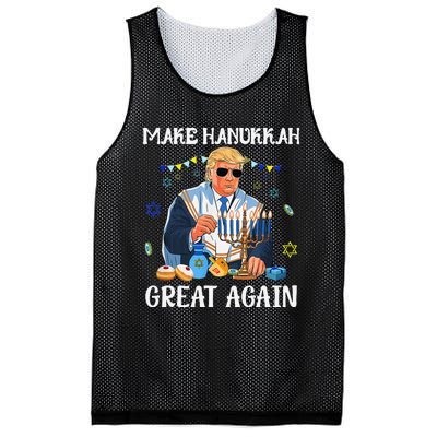 Make Hanukkah Great Again Trump Jewish Ugly Chanukah Gift Mesh Reversible Basketball Jersey Tank