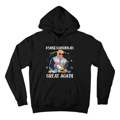 Make Hanukkah Great Again Trump Jewish Ugly Chanukah Gift Tall Hoodie