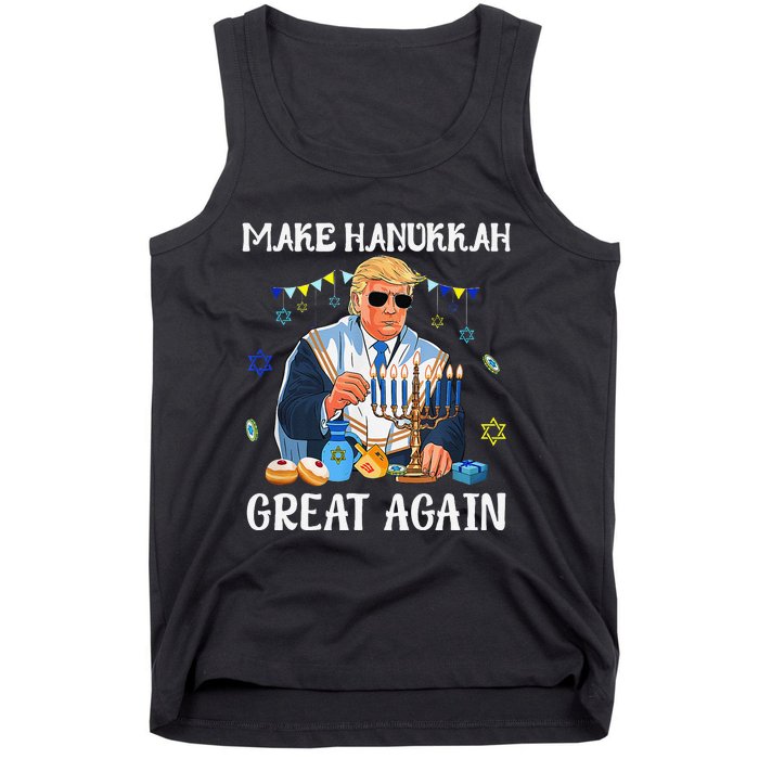 Make Hanukkah Great Again Trump Jewish Ugly Chanukah Gift Tank Top