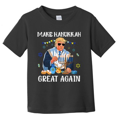 Make Hanukkah Great Again Trump Jewish Ugly Chanukah Gift Toddler T-Shirt