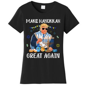 Make Hanukkah Great Again Trump Jewish Ugly Chanukah Gift Women's T-Shirt