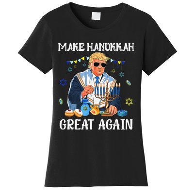 Make Hanukkah Great Again Trump Jewish Ugly Chanukah Gift Women's T-Shirt