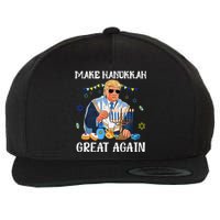 Make Hanukkah Great Again Trump Jewish Ugly Chanukah Gift Wool Snapback Cap