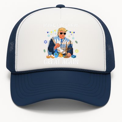 Make Hanukkah Great Again Trump Jewish Ugly Chanukah Gift Trucker Hat