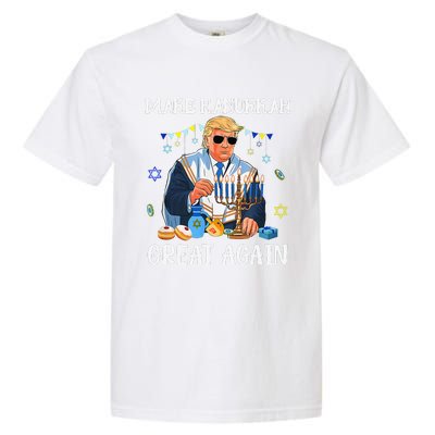 Make Hanukkah Great Again Trump Jewish Ugly Chanukah Gift Garment-Dyed Heavyweight T-Shirt