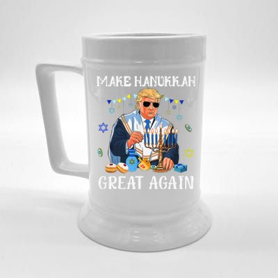 Make Hanukkah Great Again Trump Jewish Ugly Chanukah Gift Beer Stein