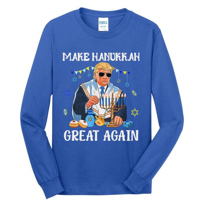 Make Hanukkah Great Again Trump Jewish Ugly Chanukah Sweater Tall Long Sleeve T-Shirt