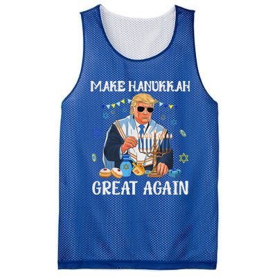 Make Hanukkah Great Again Trump Jewish Ugly Chanukah Sweater Mesh Reversible Basketball Jersey Tank