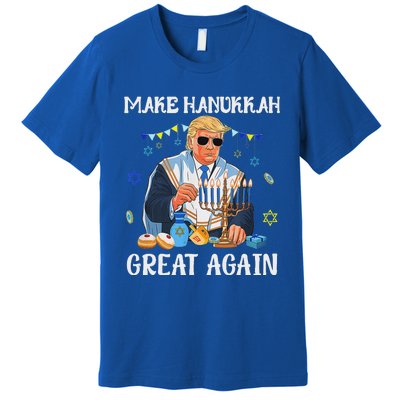 Make Hanukkah Great Again Trump Jewish Ugly Chanukah Sweater Premium T-Shirt