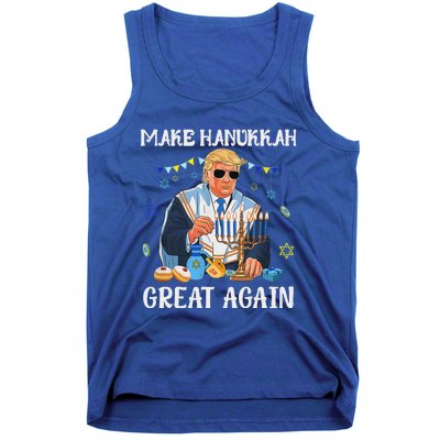 Make Hanukkah Great Again Trump Jewish Ugly Chanukah Sweater Tank Top