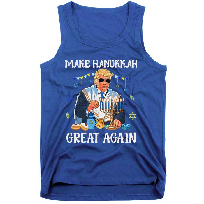 Make Hanukkah Great Again Trump Jewish Ugly Chanukah Sweater Tank Top