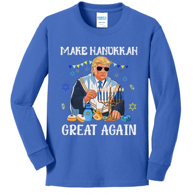 Make Hanukkah Great Again Trump Jewish Ugly Chanukah Sweater Kids Long Sleeve Shirt