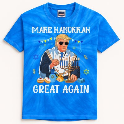 Make Hanukkah Great Again Trump Jewish Ugly Chanukah Sweater Kids Tie-Dye T-Shirt