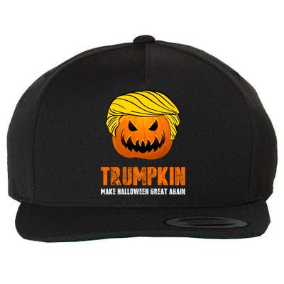 Make Halloween Great Again Trumpkin Cool Gift Wool Snapback Cap