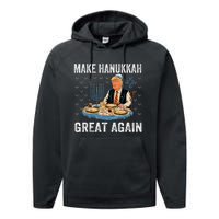 Make Hanukkah Great Again Trump Jewish Ugly Chanukah Performance Fleece Hoodie