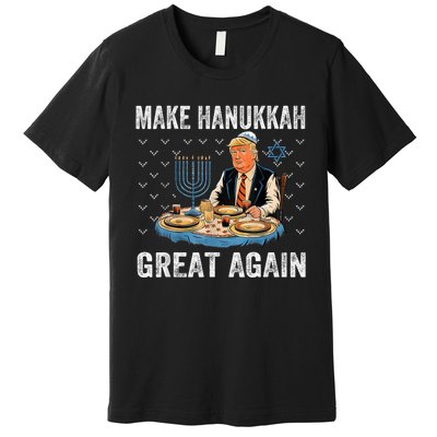 Make Hanukkah Great Again Trump Jewish Ugly Chanukah Premium T-Shirt