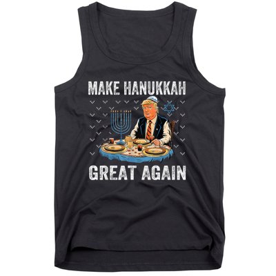 Make Hanukkah Great Again Trump Jewish Ugly Chanukah Tank Top