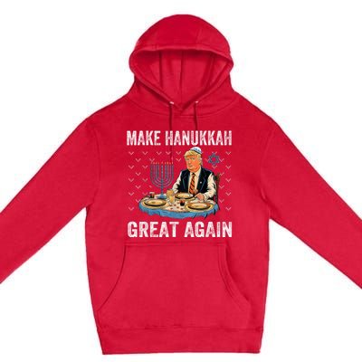 Make Hanukkah Great Again Trump Jewish Ugly Chanukah Premium Pullover Hoodie