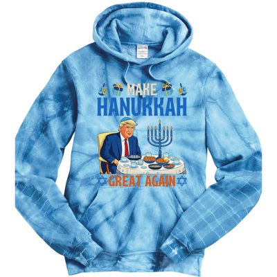 Make Hanukkah Great Again Donald Trump Dinner Jewish Tie Dye Hoodie