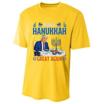 Make Hanukkah Great Again Donald Trump Dinner Jewish Performance Sprint T-Shirt