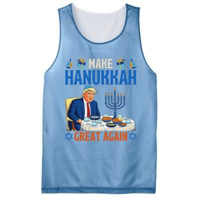 Make Hanukkah Great Again Donald Trump Dinner Jewish Mesh Reversible Basketball Jersey Tank