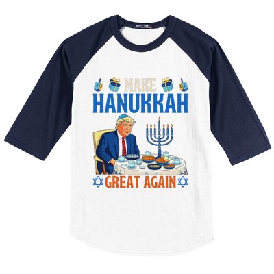 Make Hanukkah Great Again Donald Trump Dinner Jewish Baseball Sleeve Shirt