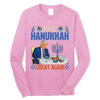 Make Hanukkah Great Again Donald Trump Dinner Jewish Long Sleeve Shirt