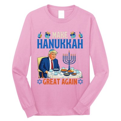 Make Hanukkah Great Again Donald Trump Dinner Jewish Long Sleeve Shirt