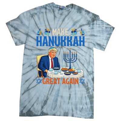 Make Hanukkah Great Again Donald Trump Dinner Jewish Tie-Dye T-Shirt