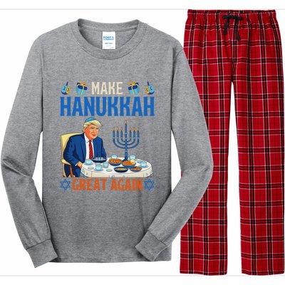 Make Hanukkah Great Again Donald Trump Dinner Jewish Long Sleeve Pajama Set