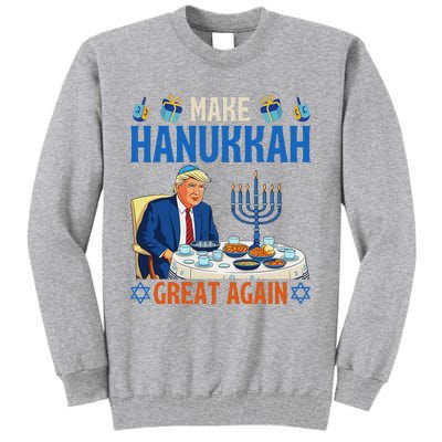 Make Hanukkah Great Again Donald Trump Dinner Jewish Tall Sweatshirt