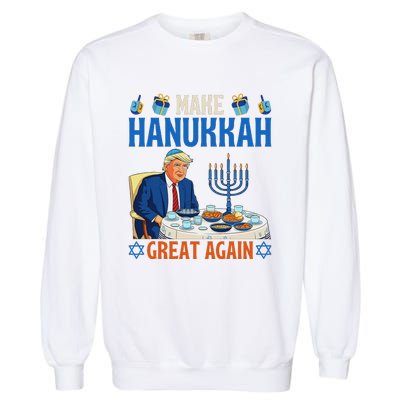 Make Hanukkah Great Again Donald Trump Dinner Jewish Garment-Dyed Sweatshirt