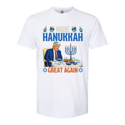 Make Hanukkah Great Again Donald Trump Dinner Jewish Softstyle CVC T-Shirt