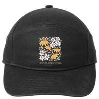 Mental Health Growth Not Perfection 7-Panel Snapback Hat