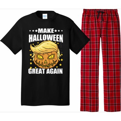 Make Halloween Great Again Funny Trump Head Pumpkin Lantern Great Gift Pajama Set