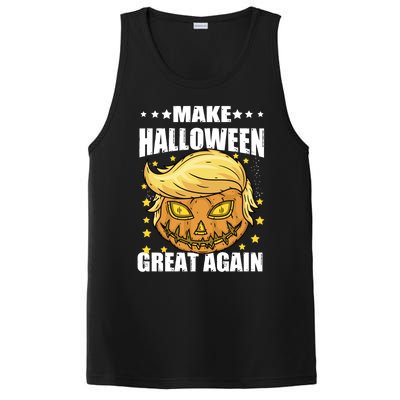 Make Halloween Great Again Funny Trump Head Pumpkin Lantern Great Gift PosiCharge Competitor Tank