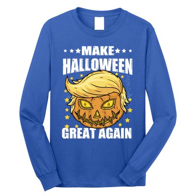 Make Halloween Great Again Funny Trump Head Pumpkin Lantern Great Gift Long Sleeve Shirt