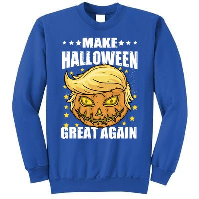 Make Halloween Great Again Funny Trump Head Pumpkin Lantern Great Gift Sweatshirt