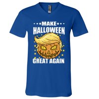 Make Halloween Great Again Funny Trump Head Pumpkin Lantern Great Gift V-Neck T-Shirt