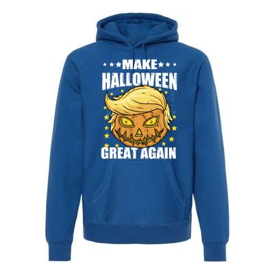 Make Halloween Great Again Funny Trump Head Pumpkin Lantern Great Gift Premium Hoodie