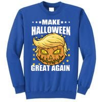 Make Halloween Great Again Funny Trump Head Pumpkin Lantern Great Gift Tall Sweatshirt