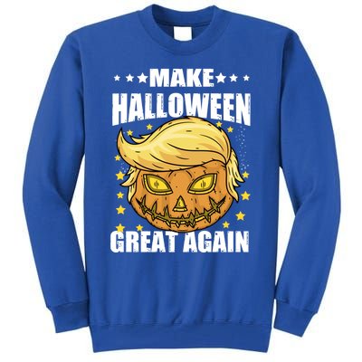 Make Halloween Great Again Funny Trump Head Pumpkin Lantern Great Gift Tall Sweatshirt