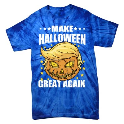 Make Halloween Great Again Funny Trump Head Pumpkin Lantern Great Gift Tie-Dye T-Shirt