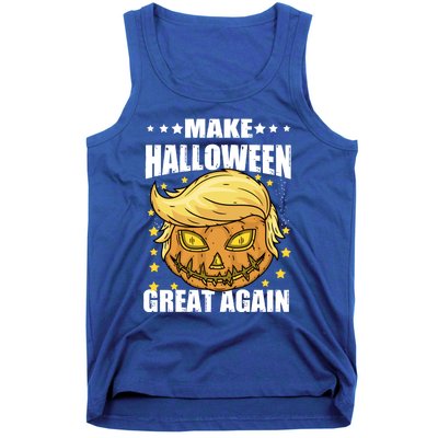 Make Halloween Great Again Funny Trump Head Pumpkin Lantern Great Gift Tank Top