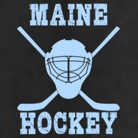 Maine Hockey Gift 7 Panel Mesh Trucker Snapback Hat