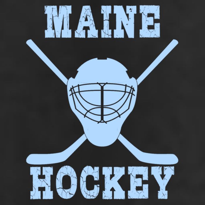 Maine Hockey Gift 7 Panel Mesh Trucker Snapback Hat