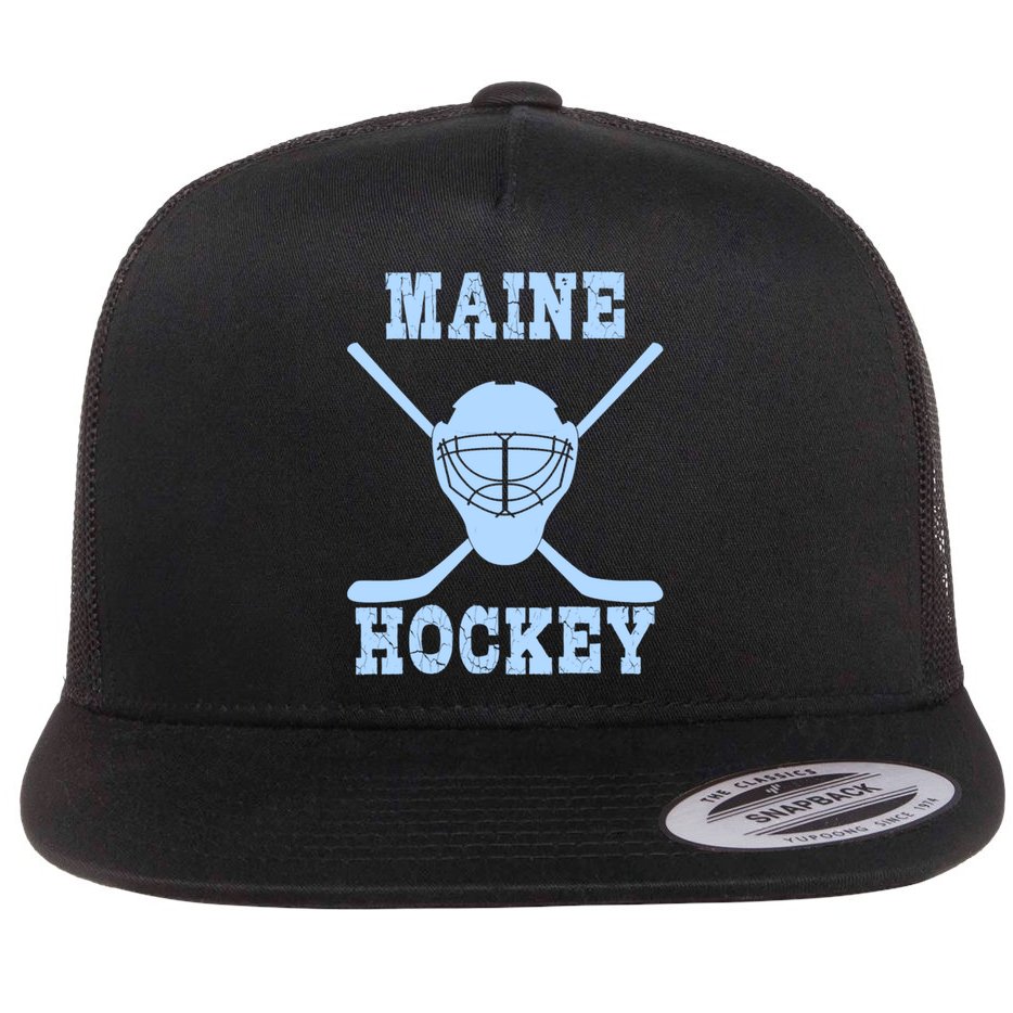 Maine Hockey Gift Flat Bill Trucker Hat