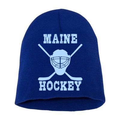 Maine Hockey Gift Short Acrylic Beanie