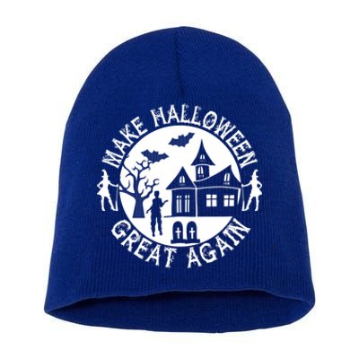 Make Halloween Great Again Halloween Funny Gift Short Acrylic Beanie